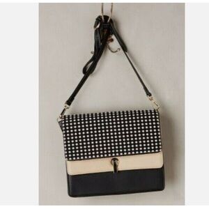Anthropologie Kassiopea Black Crossbody‎ Leather Designer Bag Purse